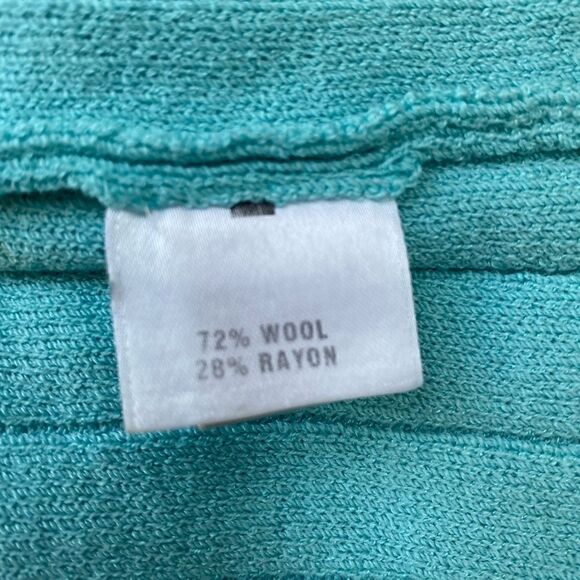 ST. John Sport Blue Green Ribbed Stretch Knit Short Sleeve Dress Dress | Small - Picture 14 of 15